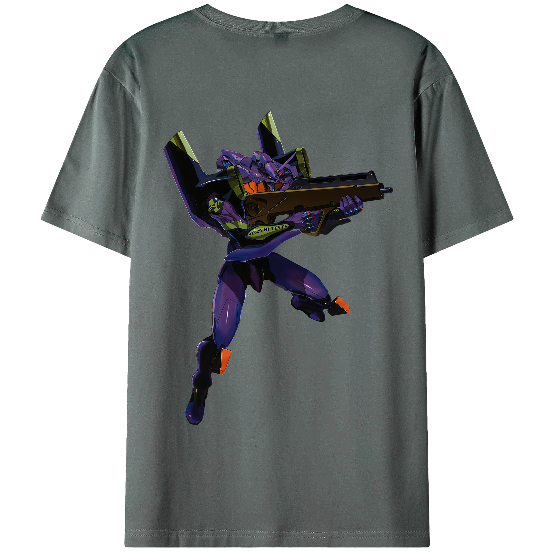 （画像用） EVA 新世紀エヴァンゲリオン 綿100％ メンズ半袖Tシャツ（バックプリント） 通気性